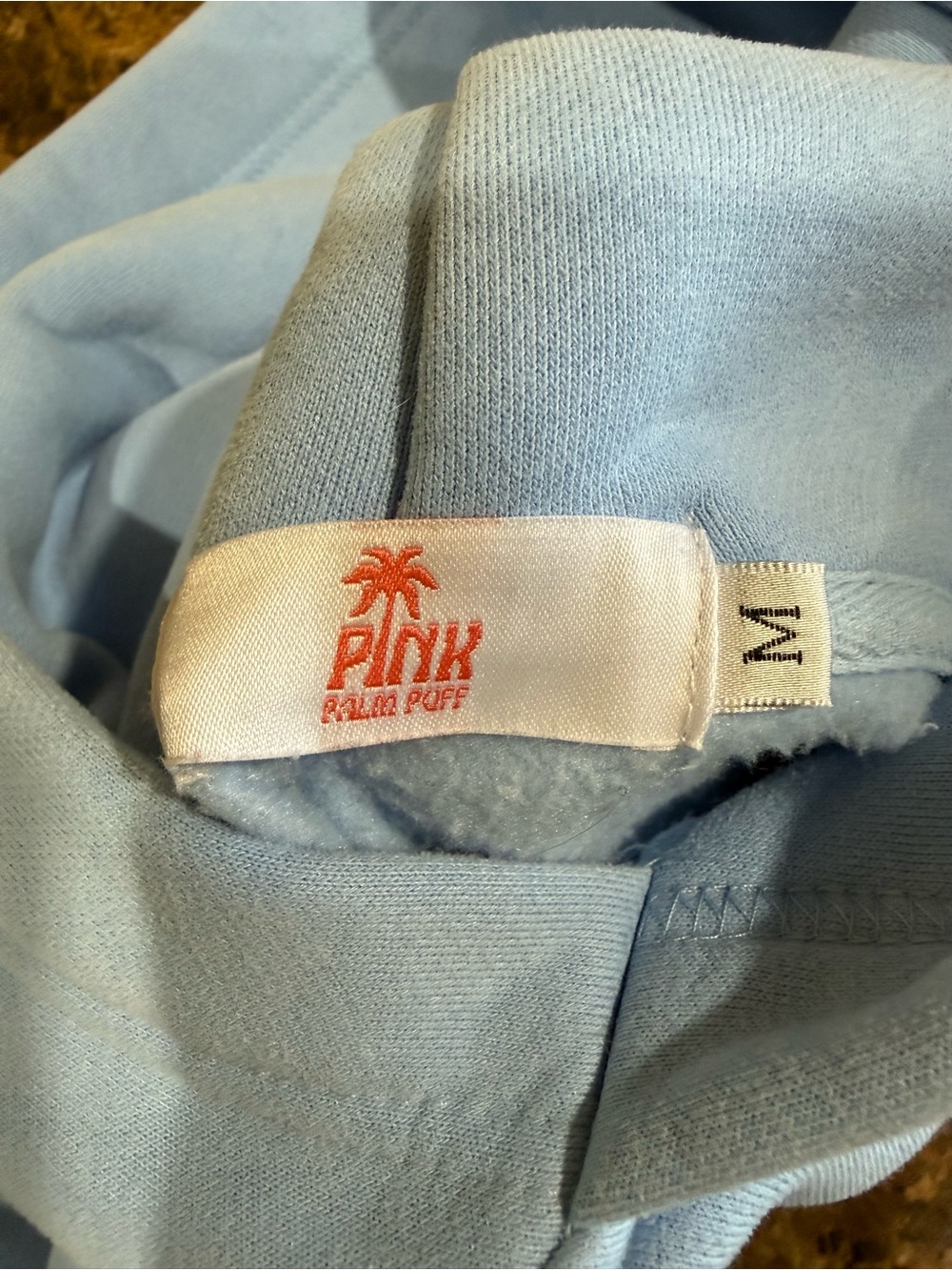 Pink Palm Puff Blue “Everything Comes in Waves” Sweatshirt, Size Medium - Picture 8 of 8